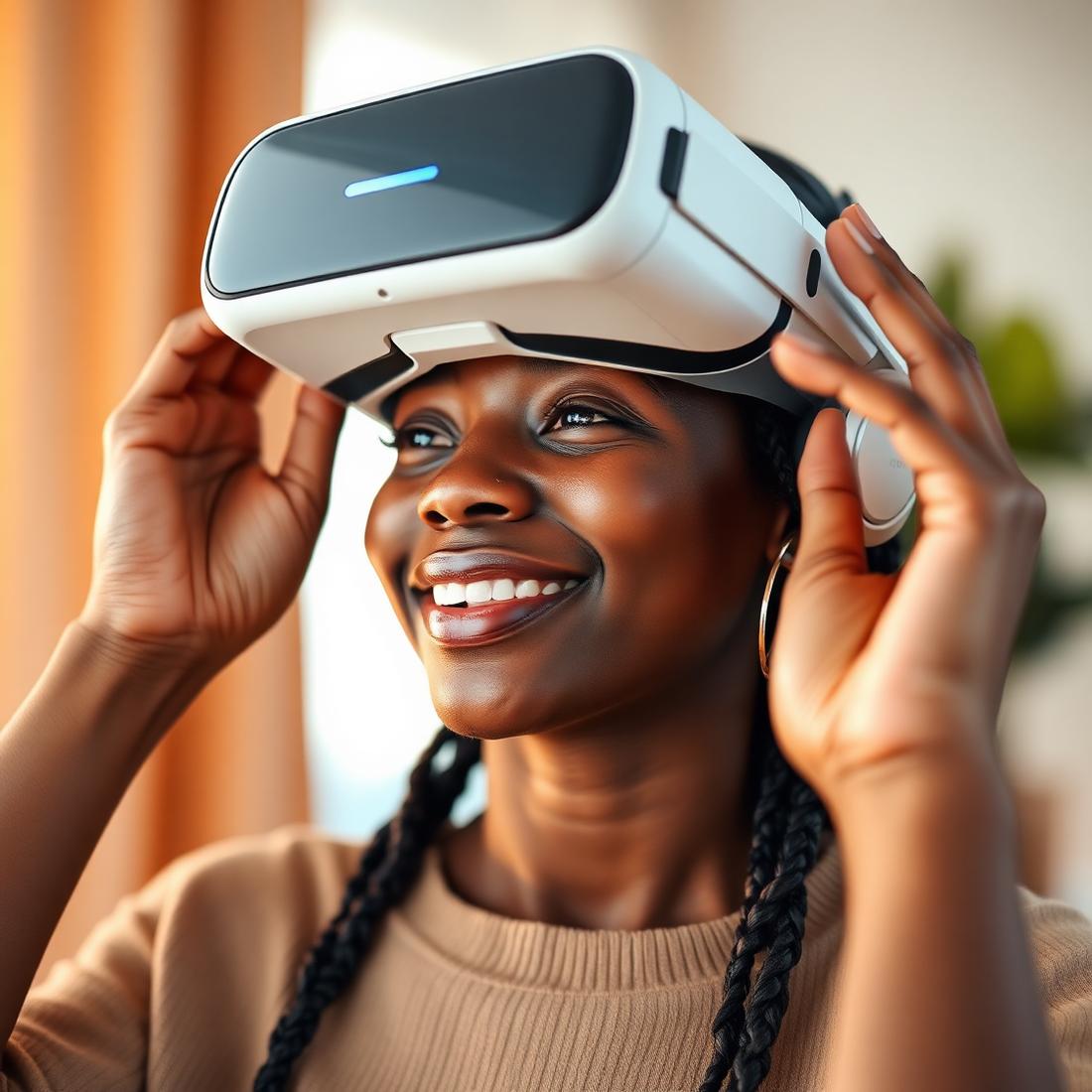 Cliente portant un casque VR